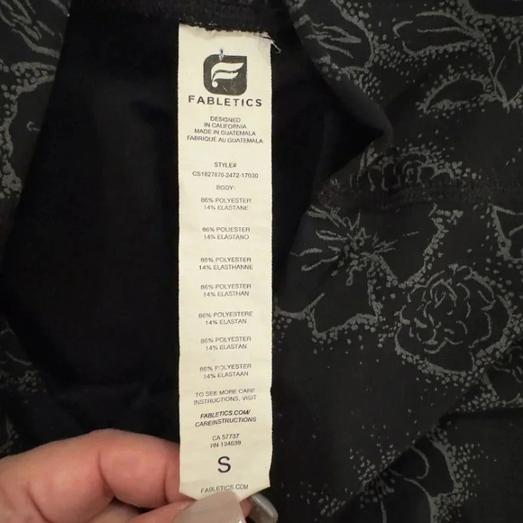 Fabletics Define Powerhold High Waisted Leggings in Floral Outline - Picture 7 of 8